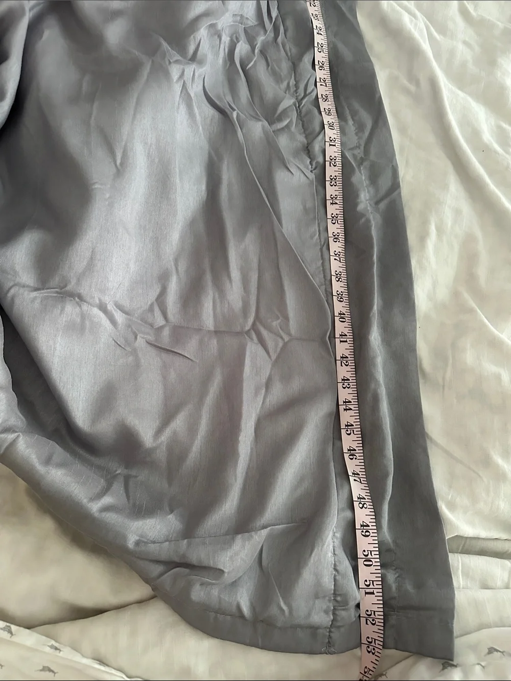 Pair of Pole Top Grey with White Lining Curtain Panels-Triple Layer Size 53* 84L